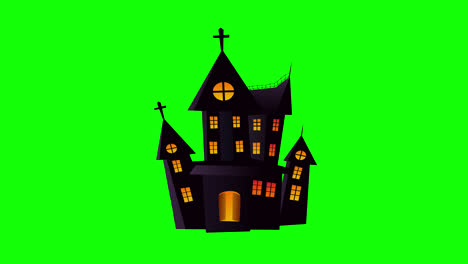 Halloween-Background-house-with-moon-bat-loop-animation-Halloween-concept-element-with-alpha-channel